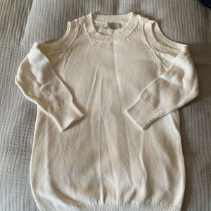 Loft cream cold-shoulder sweater